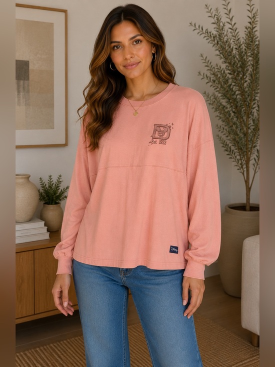 Disney Tops - Disney Peach Pink Long-Sleeve Graphic Sweatshirt